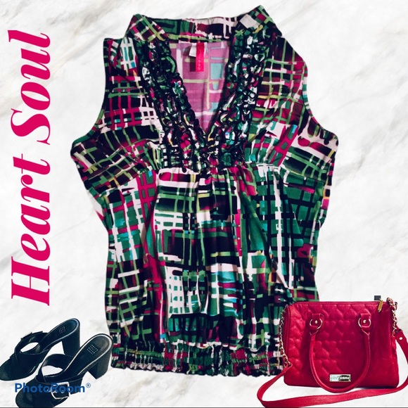 Heart ❤️ Soul Ruffled Tank Top - Picture 3 of 4